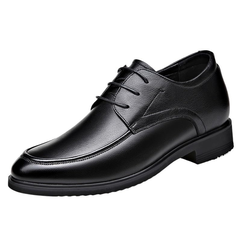 Dress Oxford Formal Shoes for Men Lace Up Comfort Orthopedic Business Anti-Slip Non Slip Rubber Sole Block Heel Shoe Genuine Leather2