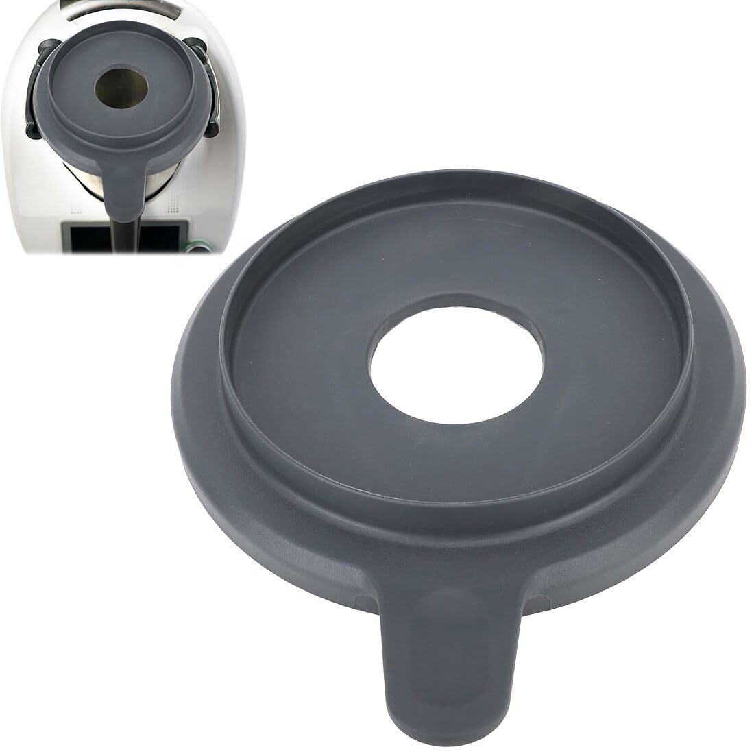 Tapa/tapadera del vaso/jarra con junta de goma integrada, 1 Pieza Tapa Accesorios Compatible con Tm5 / Tm6, se Puede Instalar en Vaso batidora de Mano, Multicolor