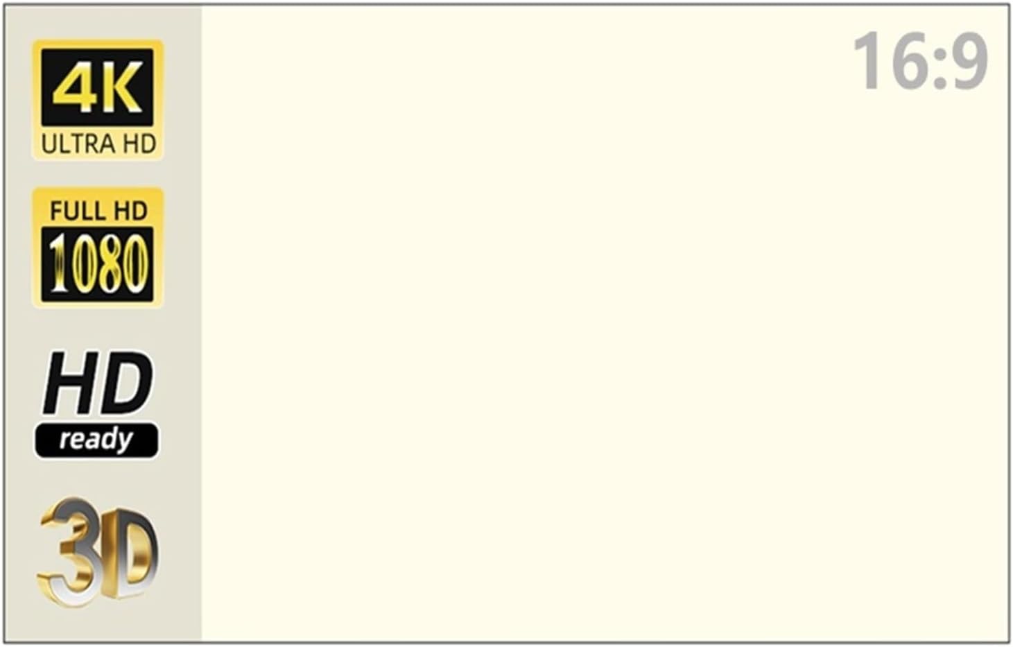 プロジェクタースクリーン 60 72 84 100 120 130 インチホワイトグリッド耐光 160 &deg;視野角反射スクリーン屋内屋