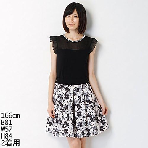 Amazon Co Jp アプワイザー リッシェ Apuweiser Riche ワンピース モノクロフラワードッキングワンピース 63ピンク S 服 ファッション小物