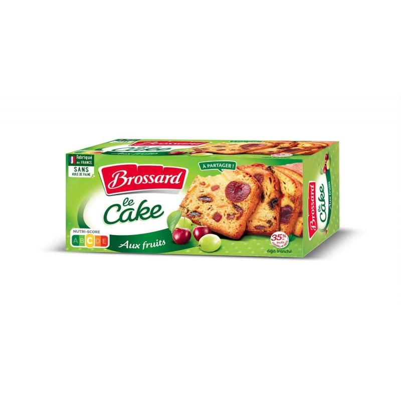 BROSSARD Cake Aux Fruits 300G - Le délicieux gâteau moelleux aux fruits - Parfait pour les pauses gourmandes ! - Lot De 4 - Vendu Par Lot