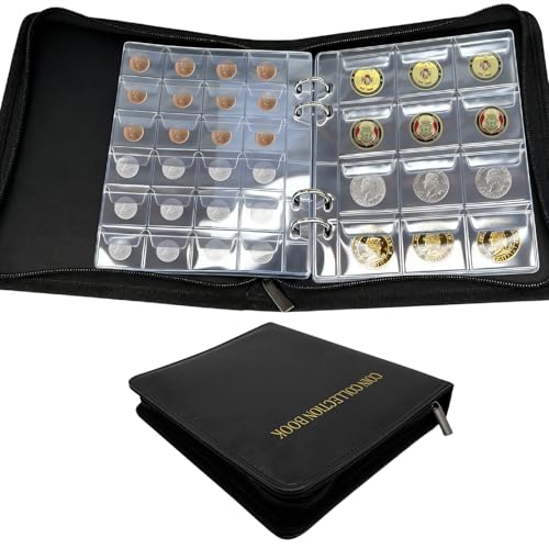 Álbum para colección de monedas 360 bolsillos negro miniatura 1