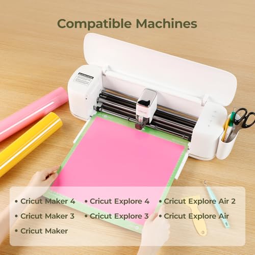 Image of HTVRONT Cutting Mat, 6 Pcs, 12x12 & 12x24, Compatible with Maker & Explore | Compatible with Cricut Maker 3 /4, Explore 3 /4 /5, Air 2 /One, Standard, Light & Strong Tack Adhesive Sticky Mats
