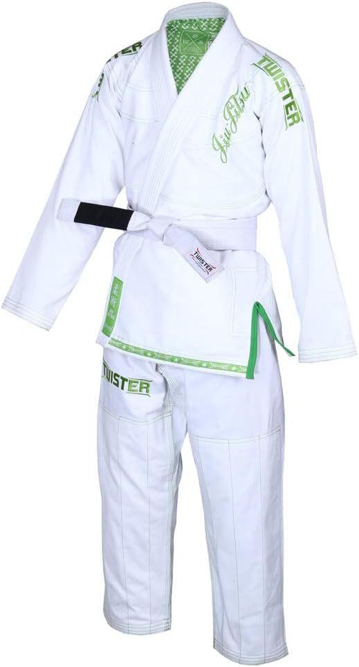 Twister Women Brazilian Jiu Jitsu Gi Preshrunk Premium Quality Fabric Comes with White Belts & Gi Bag… (W3, White)