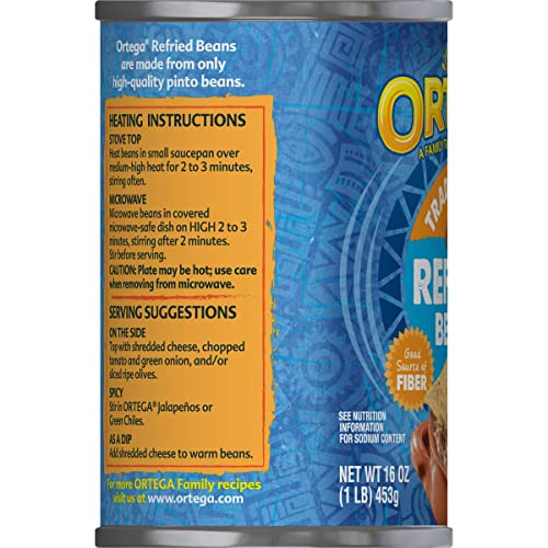 Image of Ortega Refried Beans, Traditional, 16 oz (Pack of 2)