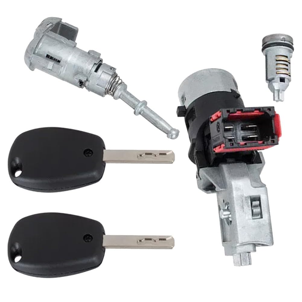 Cerradura de cilindro de bloqueo, para Opel para Movano B, para Renault III Trafic II para CLIO para Kangoo 2010-, repuesto de metal con 2 llaves
