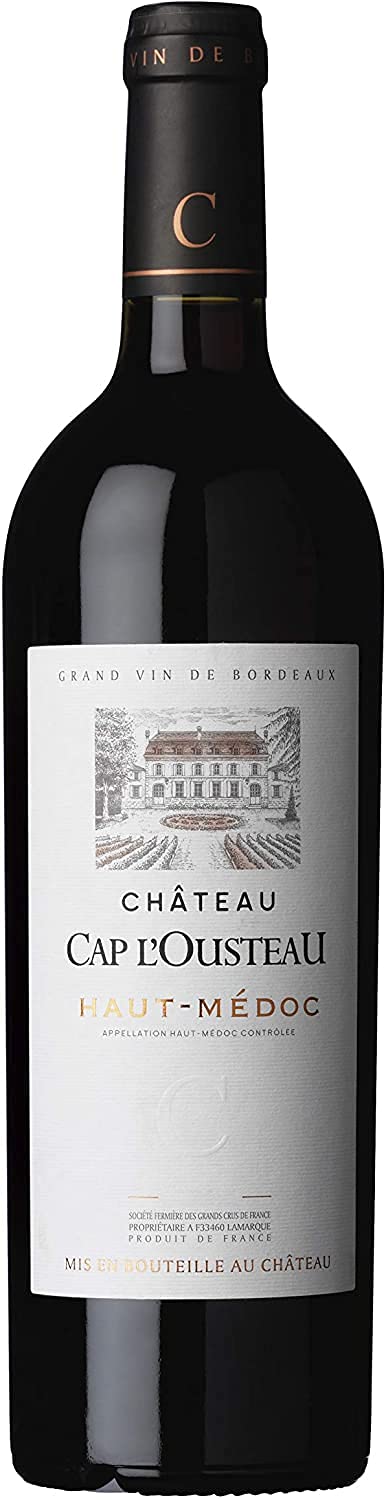 Château Cap l'Ousteau - Coffret Vin Rouge Grand Vin Médoc - Mini Cave à vin caisse bois (1 x 0.75l) & Vieux Château des Combes - Coffret Vin Rouge Saint Emilion Grand Cru - Mini Cave à vin caisse bois