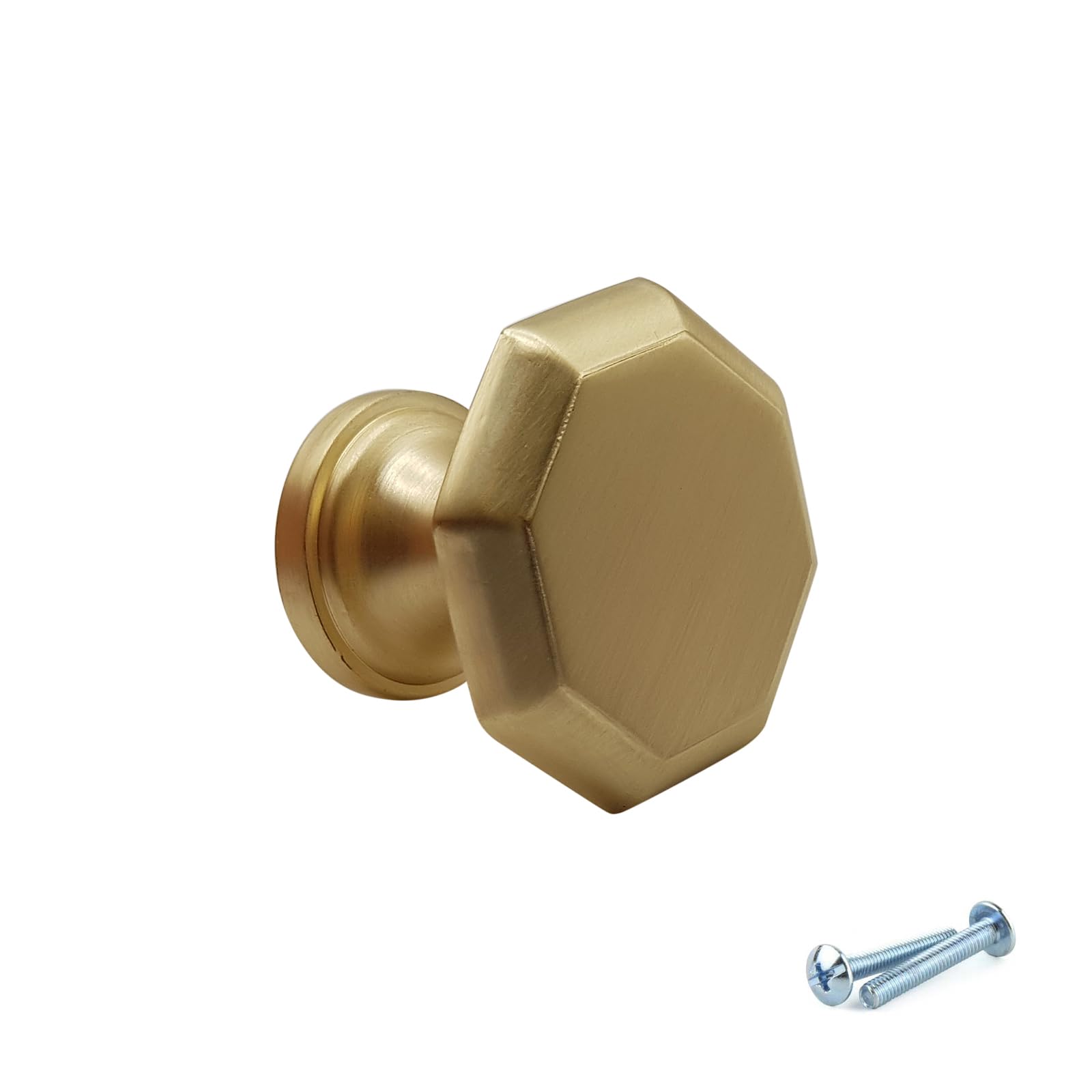 M4tec Brushed Brass Kitchen Cupboard Door Handles, Kitchen Cabinet Handles, And Drawer Pull Handles, Bedroom Furniture Wardrobe Door Knobs - Vf7 Series: 30Mm