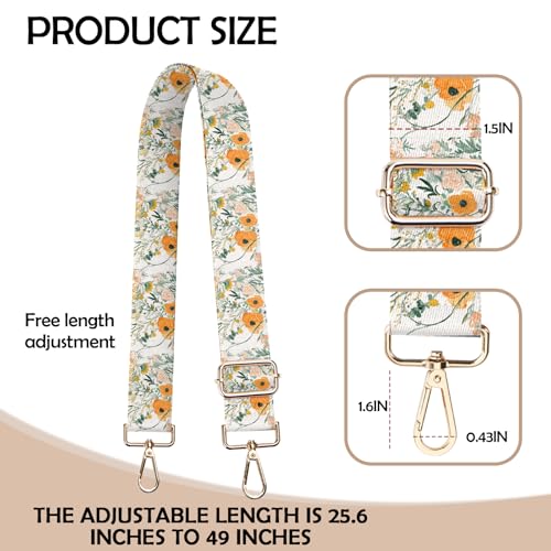Image of Purse Strap Crossbody Shoulder Straps Adjustable Replacement 1.5 inch Wide for Women Girls Bag Cute Aesthetic