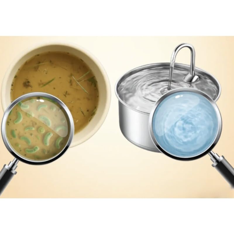 Dr. Pfoten AquaFlowm-Der AntibakterielleTrinkbrunnen Hund mit Filtration, Immer Frisches Wasser Hundewasserschale für alle HundegroBen