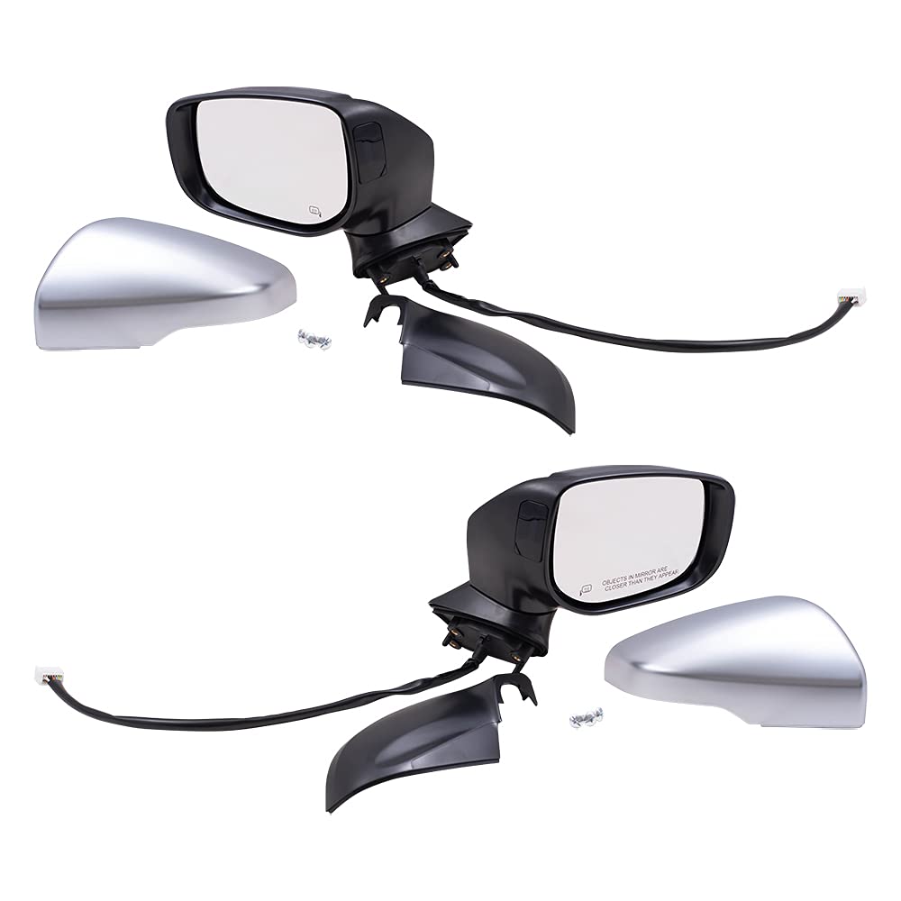 Amazon.com: Brock Replacement Driver and Passenger Side Power Mirrors with  Paint to Match Black Base & Silver Cover with Heat, Signal and Blind Spot  Detection Compatible with 2017-2020 Impreza : Automotive