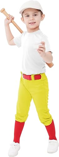 QBK 2T-17Y Toddler Baseball Pants Youth Softball Pants Kids Tee Ball Pants for Boy Girl