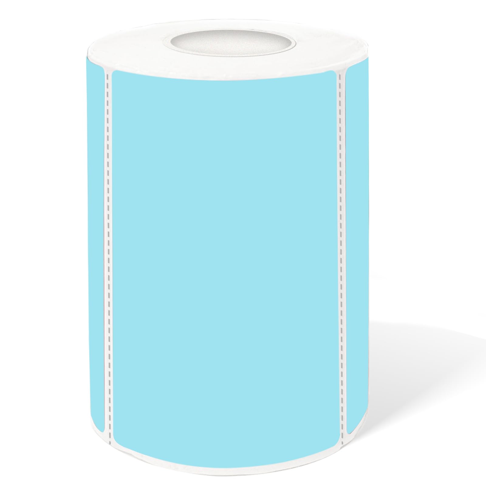 Yeachlaing 2×3 Inch Blue Removable Thermal Labels,Self-Adhesive Square Direct Thermal Labels,300 Sheets per Roll with Perforated Lines