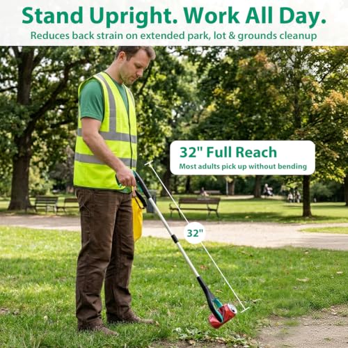 Image of 4 Pack 32 Inch Grabber Reacher Tool, Heavy Duty Trash Grabber Tool