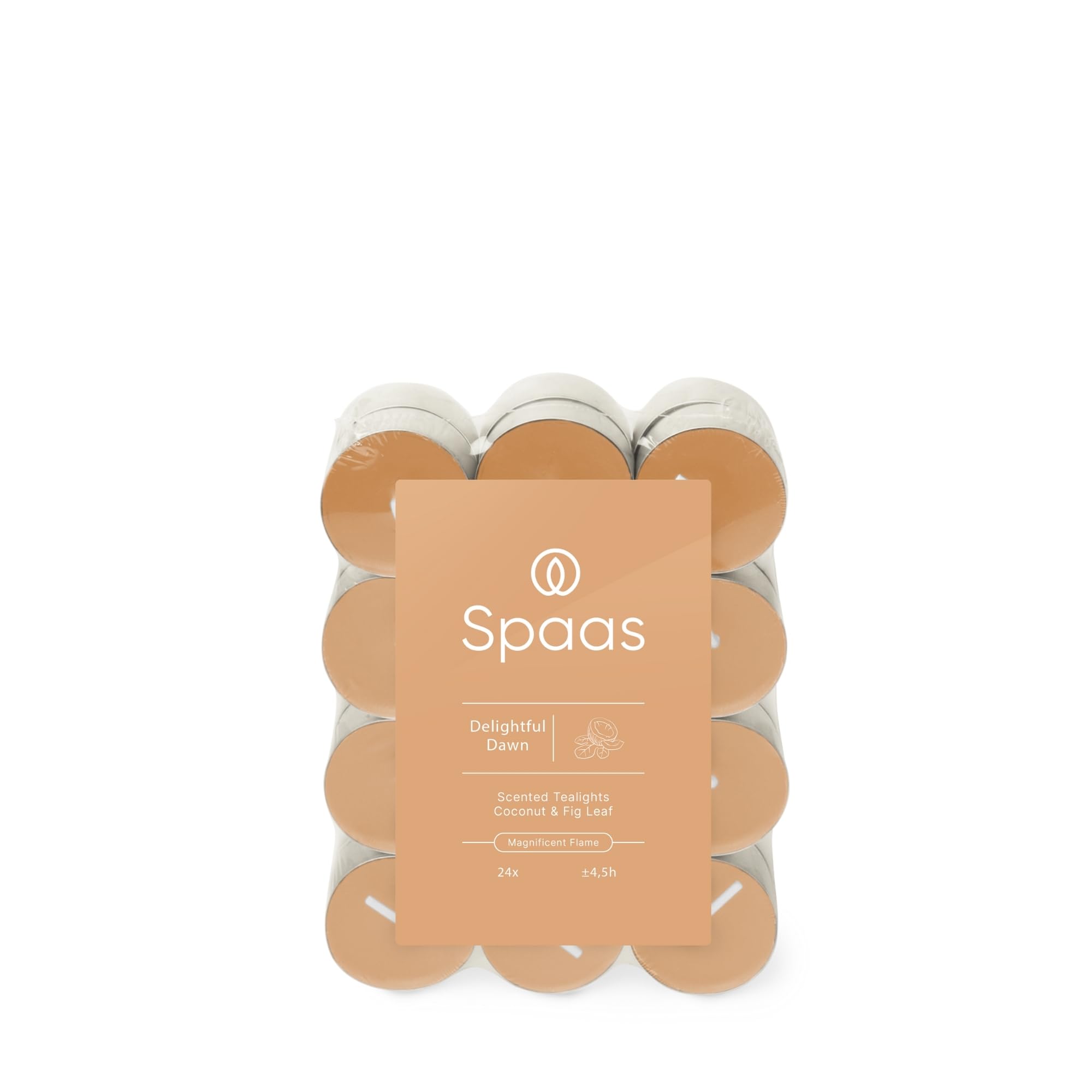 Spaas Scented Tealights flatpack x24 4,5h - Delightful Dawn