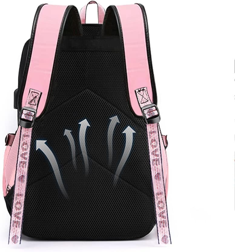 SKZ Backpack Merch, SKZ Book Bag Casual Backpack (Pink1)4