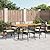YITHOPI 7 Piece Patio Dining Set with Cushions Black Poly Rattan Versatile Lounge Furniture Outdoor Lounge Set Patio Furniture Sets Balcony Furniture Sets for patios, Gardens, Decks