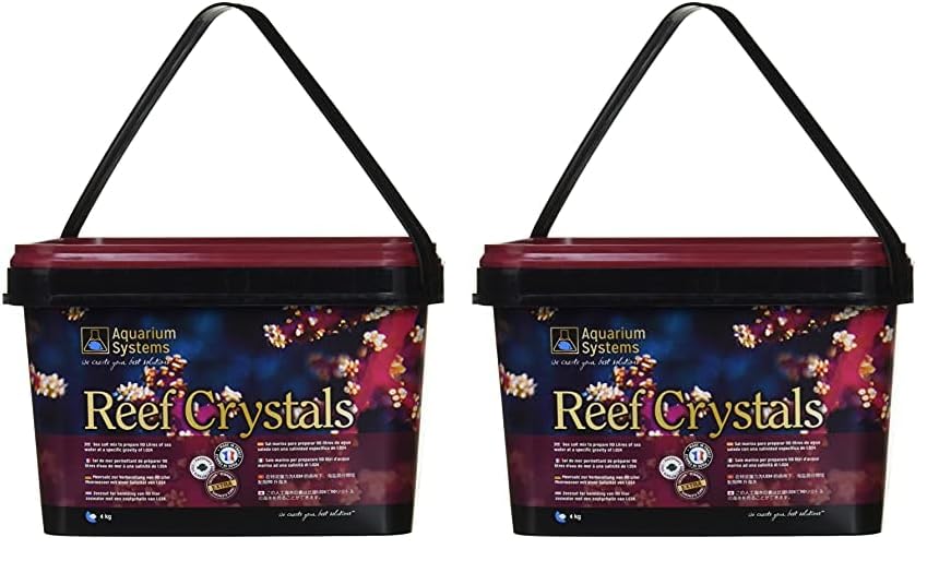 Aquarium Systems Reef Crystals Sel pour Aquariophilie 4 kg/120 L (Lot de 2)