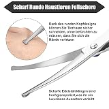 Jostift Hundeschere Set, Fellschere für Hunde und Katzen, Profi Runder Grooming Schere, Blau