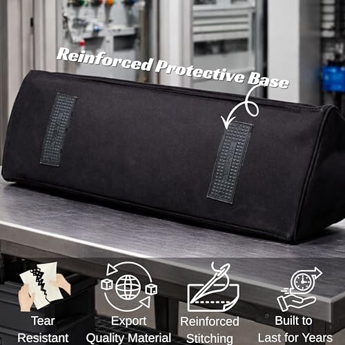Image of PAHAL APACHE 24 Inch Tool Bag - Multipurpose Nylon Water-Resistant Tool Storage Organizer for Electricians, Plumbers, Technicians & Mechanics, Durable Portable Tool Carry Bag, Yellow Black