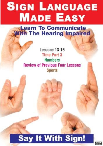 Sign Language Series Lessons 13-16 Time Numbers Sports DVD
