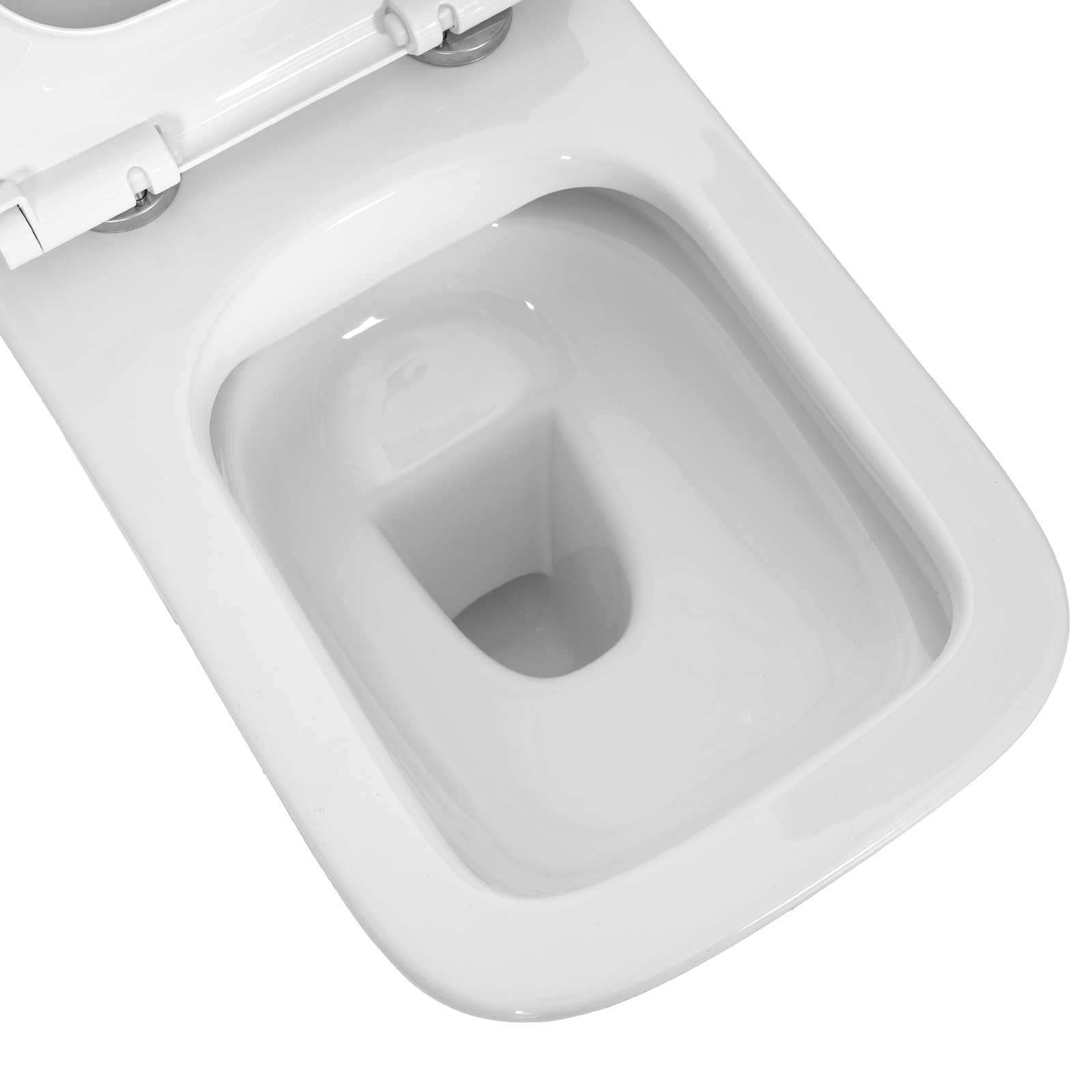 vidaXL WC da parete in ceramica, bianco