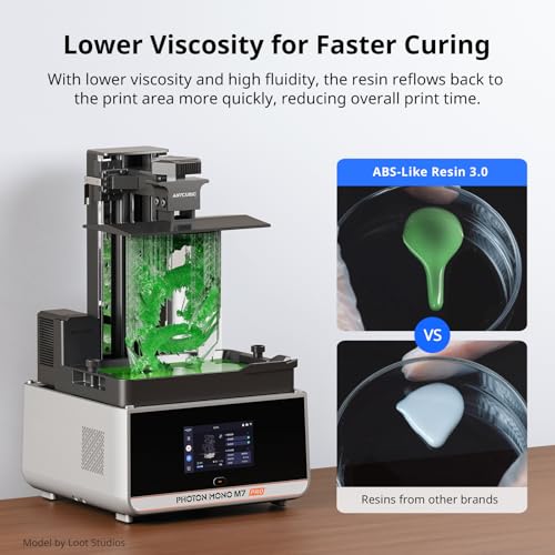 Image of ANYCUBIC ABS-Like Resin 3.0, Upgraded 14K 3D Printer Resin with Enhanced Strength and Toughness, High Precision, Low Odor, Wide Compatibility for All LCD Resin 3D Printers (Clear Green, 1kg)