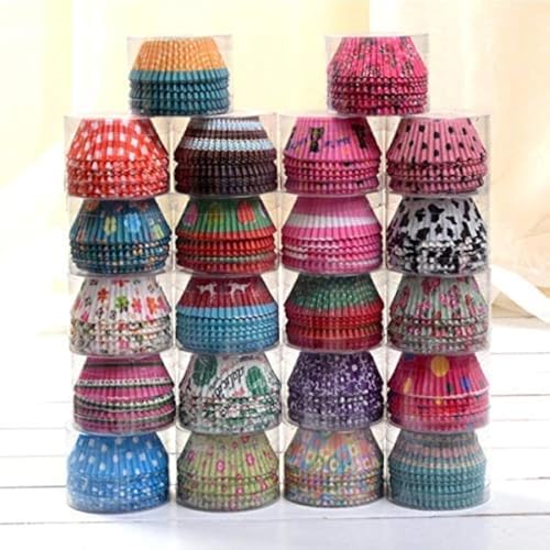 Image of 100 PCS Paper Cake Cup Liners Baking Cupcake Muffin Cases Wedding Party One Color Random Send