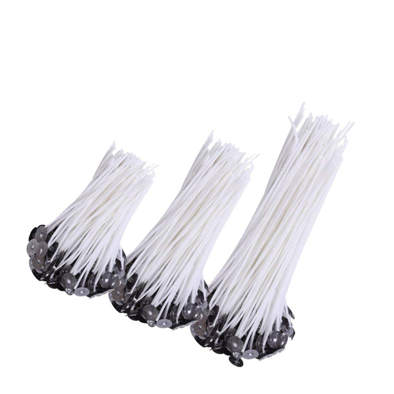 Gadpiparty DIY Candle Wick Core 300pcs Pre-Waxed Cotton Wicks with Tabs for Candle DIY Kit