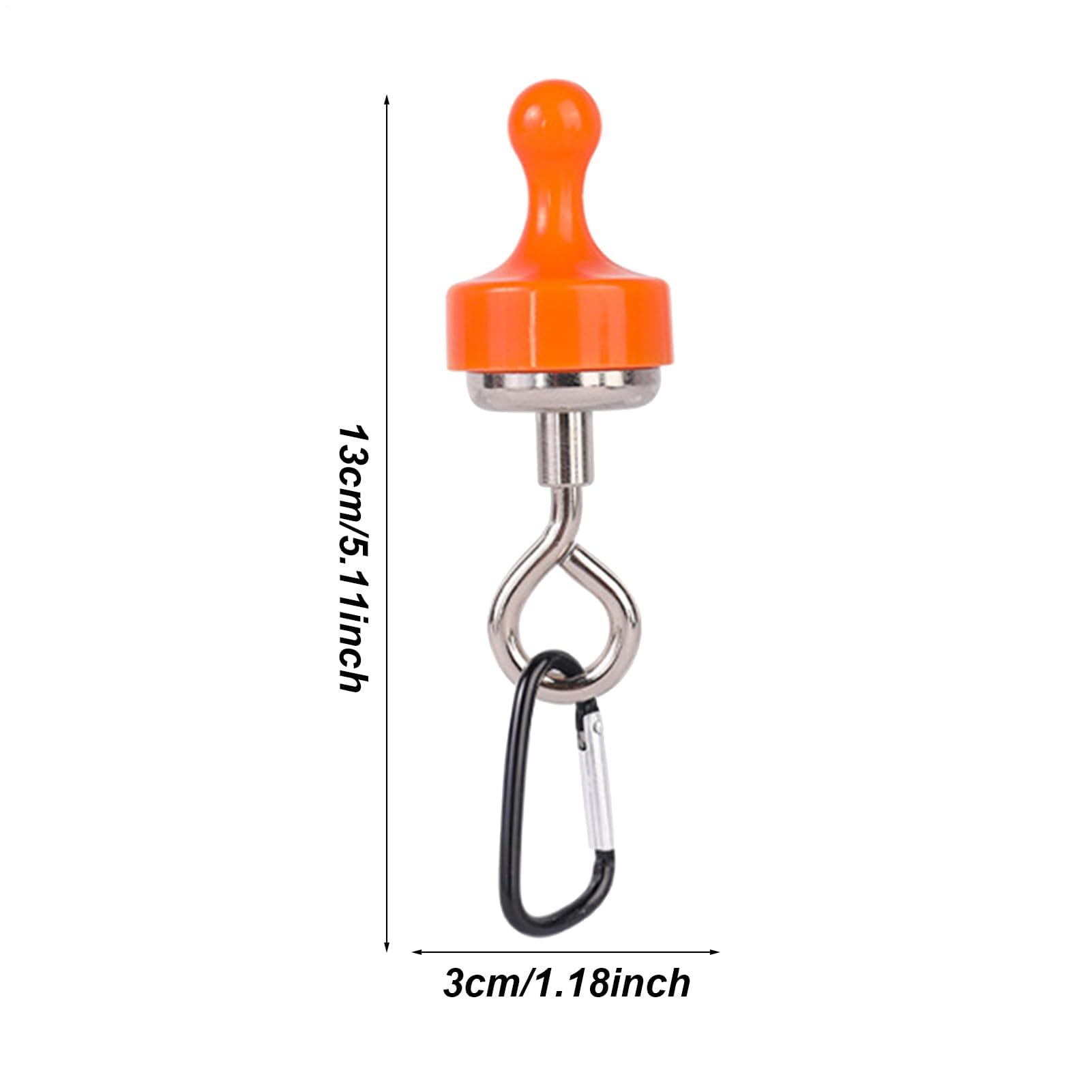 Hochleistungs-Magnethaken, Stabiler Kleiderbügel mit Karabiner | Magnetischer Kleiderbügel, für Schiffe, Wohnmobile, Reisen, Küche, Badezimmer, Grill, Türen, Kühlschränke, Deckensc