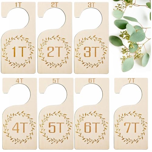 Vziokk 7Pcs Baby Closet Dividers, Closet Dividers for Hanging Clothes, Toddler Closet Organizer for Home Baby Kids Newborn Infant Clothes, Baby Clothes Dividers for Closet
