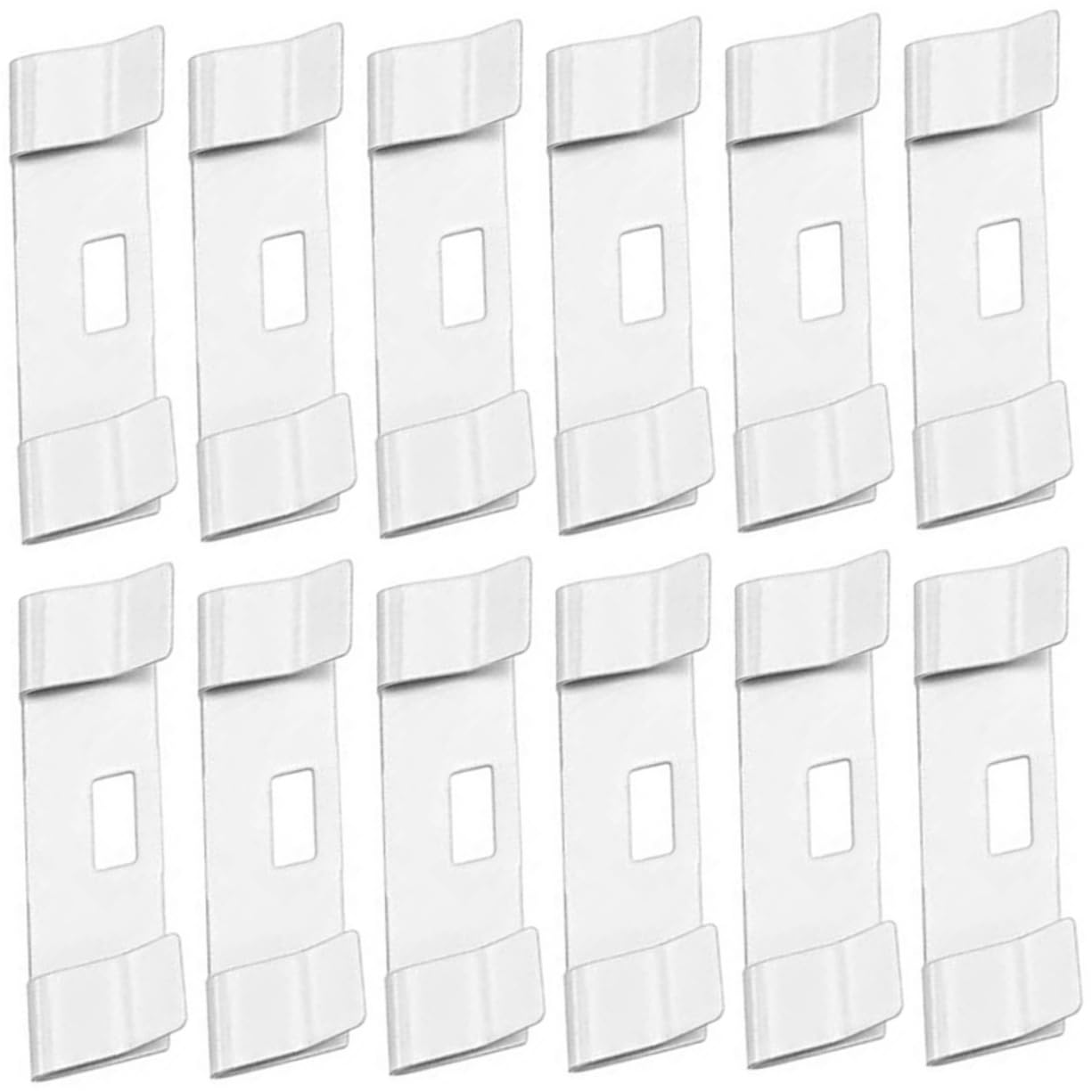 FUNOMOCYA Blinds Repair Kit 12pcs Vertical Blind Slat Clips Easy to Apply White Metal for Vinyl Fabric