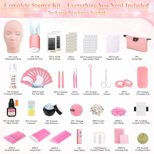 image for Tetutor Lash Kits Extensions Kit for Beginners, Eyelash Lash Extension
