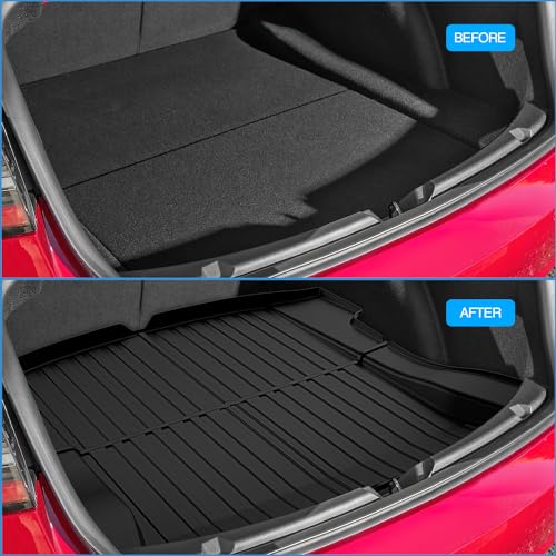 Image of Nilight Cargo Mats for Tesla Model 3 2017 2018 2019 2020 2021 2022 2023 | All Weather Protection Heavy Duty Cargo Liners
