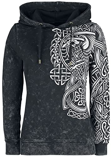 Black Premium by EMP Damen Anthrazitfarbener Kapuzenpullover mit keltischem Print S Cover