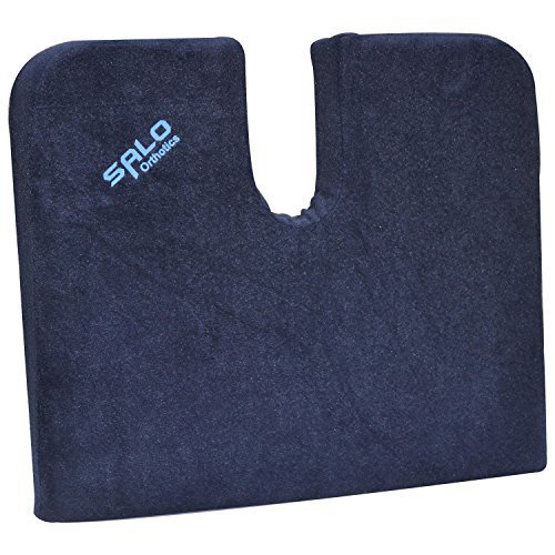 SALO Orthotics Coccyx Cushion (Xl) Seat Tailbone Support Orthopedic Pillow Foam For Back Pain Relief, Sciatica, Lower Back Pain Relief - Computer, Office Chair, Wheelchair,Car Seat, Blue (B00VE891I4) Amazon Price History, Amazon Price Tracker
