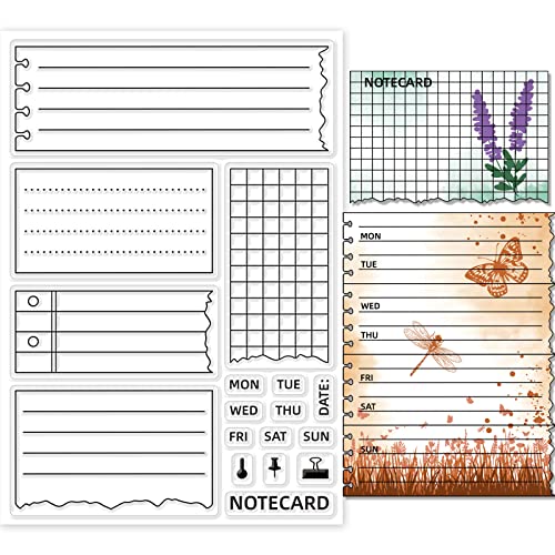 GLOBLELAND Notebook Clear Stamp Notepad Silicone Stamps Transparent Stamp for Notebook DIY Journaling Weekly Planner Task List to-Do List Making