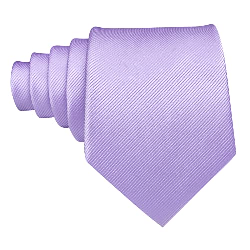 Image of Barry.Wang Plain Men Silk Ties Extra Long Satin Necktie for Wedding Business Handkerchief Cufflinks Set Solid Colors