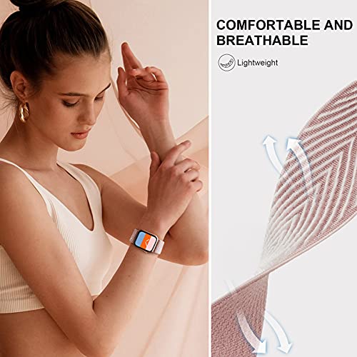 Image of 4 Pack Stretchy Solo Loop Compatible with Apple Watch Bands Women Men | 38mm 40mm 41mm 42mm 44mm 45mm 46mm 49mm Sport Nylon Elastic Straps, Wristbands for iWatch Series 11 10 9 8 7 6 5 4 Ultra /SE 3