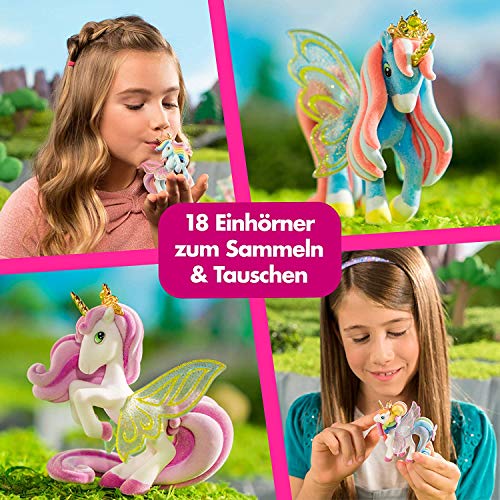 CRAZE GALUPY Einhorn 3er Pack Wunderschöne Einhorn Spielzeug 3x Einhörner enthalten Einhorne Geschenke für Mädchen & Jungen 18 verschiedene Einhorn Figuren zum Sammeln 27738