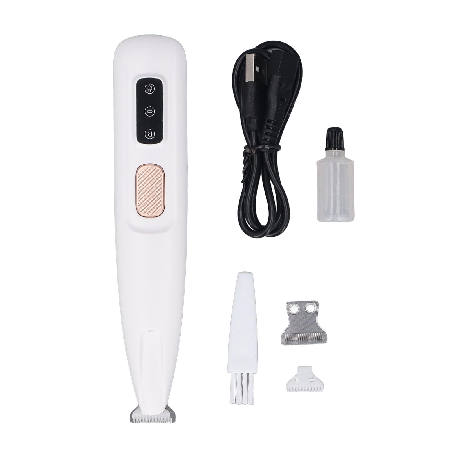 Hund Trimmer Pflegekit Professionell Low -Rausch -Elektro -Haustierhaarschneider mit leichter Pflegewerkzeug für Hunde Katzen Tiere Plastik 16 x 3 cm 6,3x1.18in 4 Zubehör