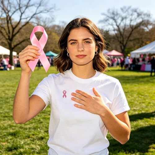 Image of Breast Cancer Pins Pink Ribbon Brooch Pins for Women Men Breast Cancer Awareness Accessories Pink Boxing Gloves Black Women Butterfly Brooches Breast Cancer Outfits Gifts