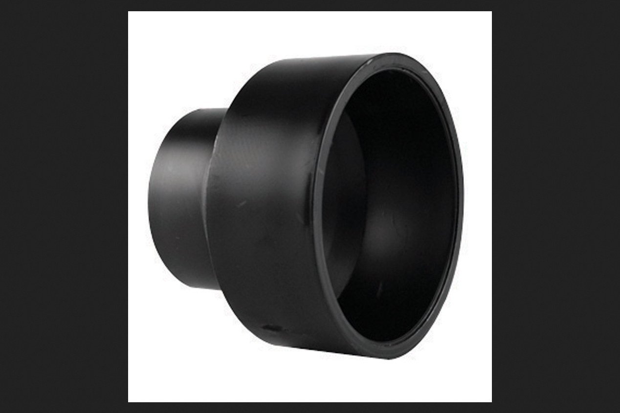 Charlotte Pipe Schedule 40 3 in. Hub x 4 in. Dia. Hub ABS Coupling