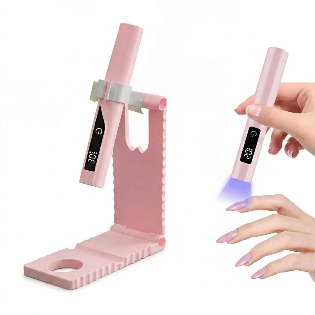 Portable UV LED Nail Lamp with Foldable Adjustable Stand, Rechargeable Gel Nail Dryer, Touch Control Digital Display, Mini Nail Curing Light for Gel Nail Polish Manicure, 30/60S Timer-image-43
