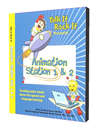 Animation Station 1 & 2 DVD of Audio-Visual Shows for speech and language learning DVD