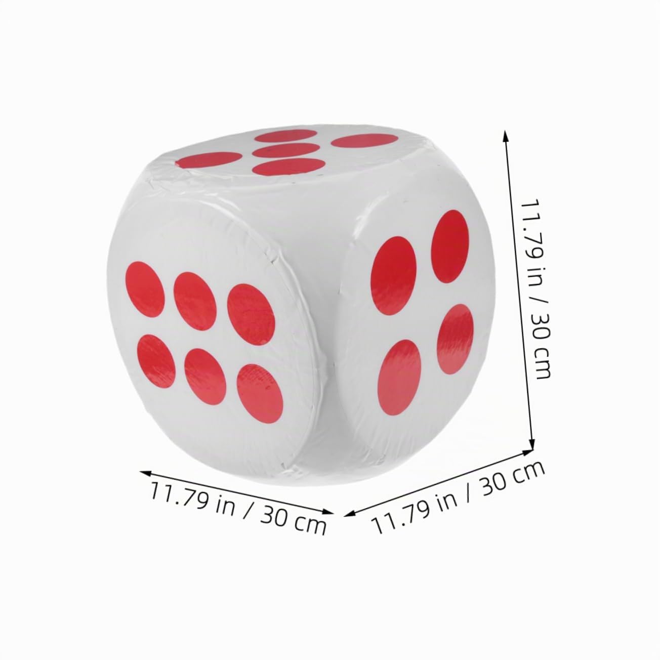 Toyvian Dé Extra Large en Mousse Blanc, Bords Arrondis, Sûr et Portable, pour Jeux de Table, Classe et Apprentissage des Mathématiques