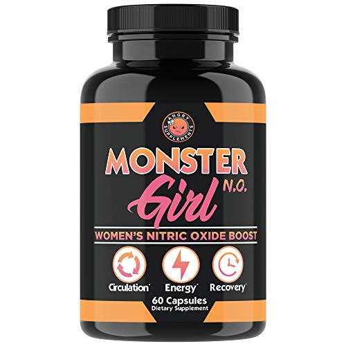 Monster Girl N.O. Womenâ€™s Nitric Oxide Booster, Boost Energy, Increase Circulation, Powerful Workouts & Quick Recovery w. L-Arginine & L-Citrulline (1-Pack)