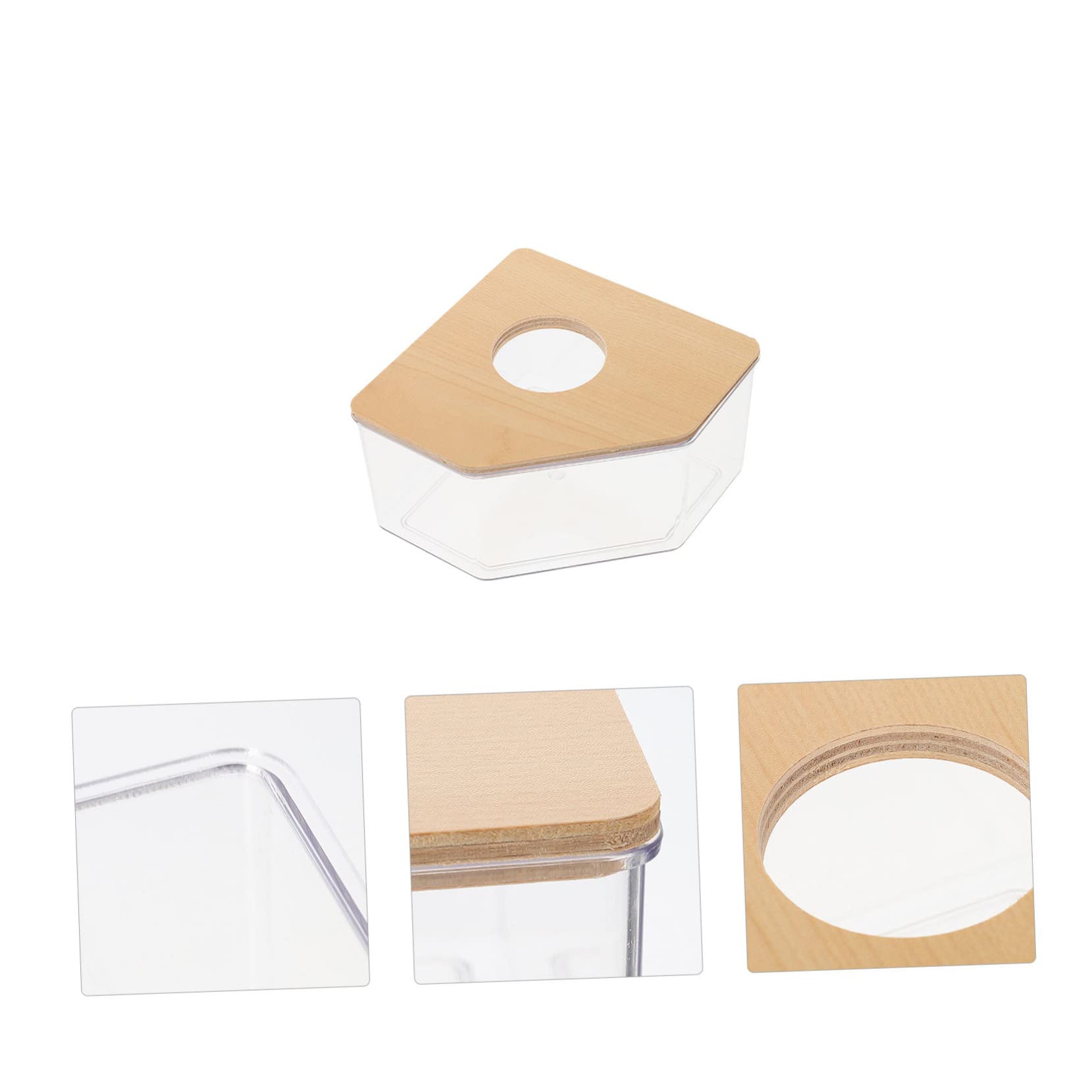 VICASKY Hamster Sand Bath Container Transparent Bathing Box for Small Pets for Hamsters Mice and Chinchillas Easy to Clean Dual Use Sand Bath