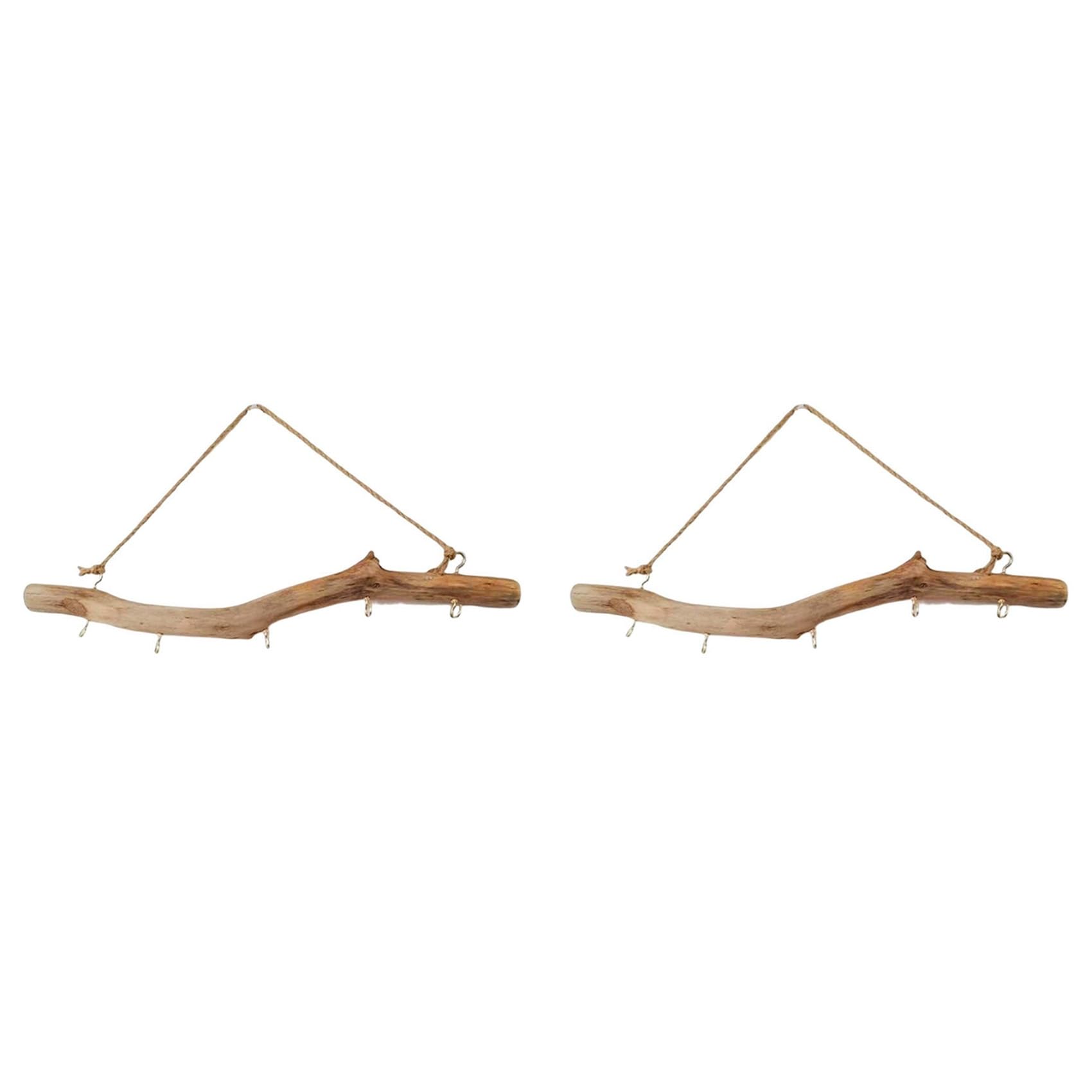 Vjsujehgy 2X Wooden Hook Driftwood Hook Vintage Decor Supplies Easy to Use Branch Hanger Holder for Entryway Small Item Closet