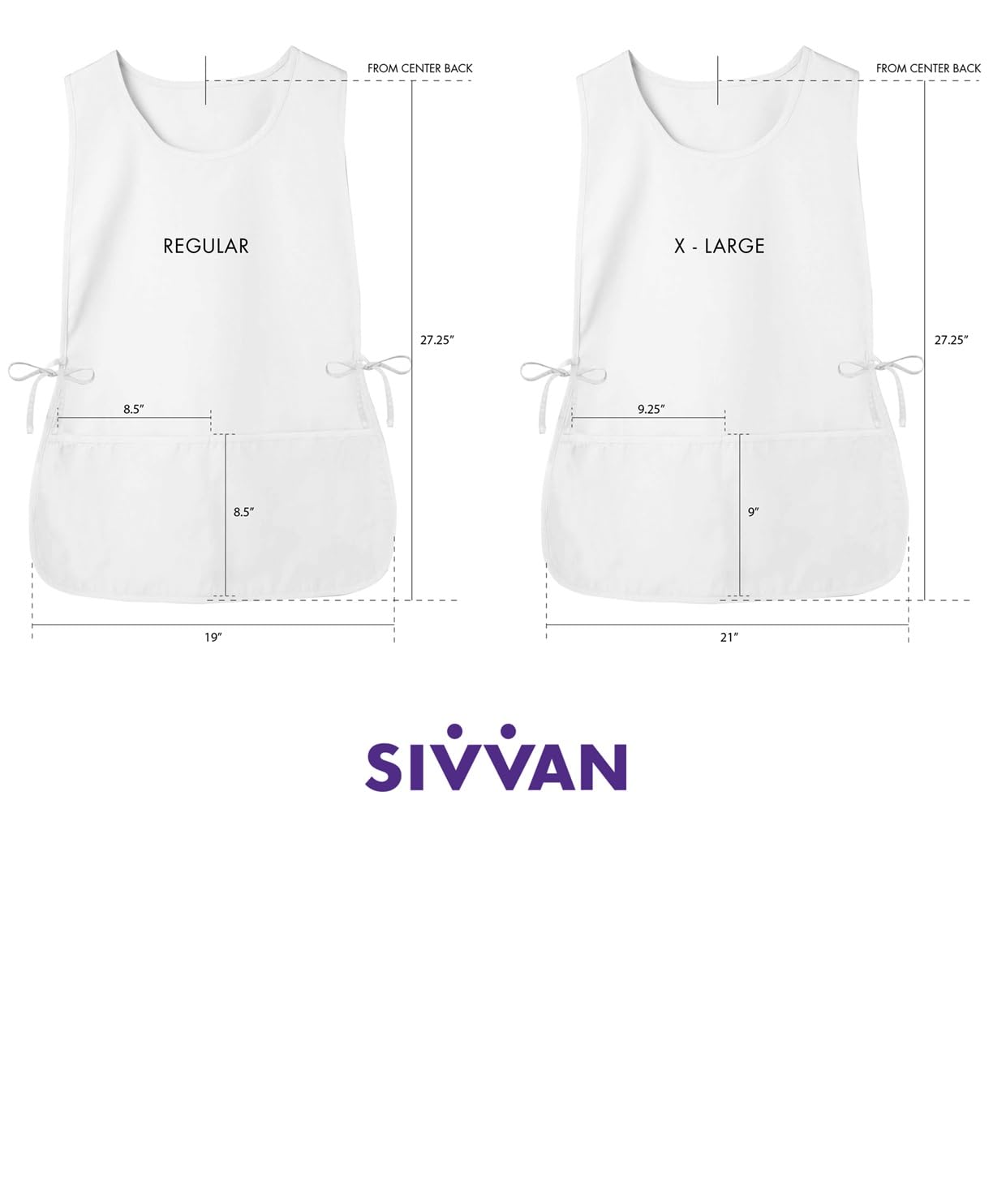 Sivvan Delantal unisex - Delantal de zapatero paquete de 3